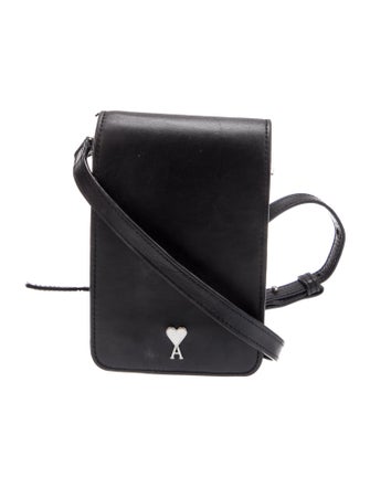 AMI Alexandre Mattiussi Leather Crossbody Bag