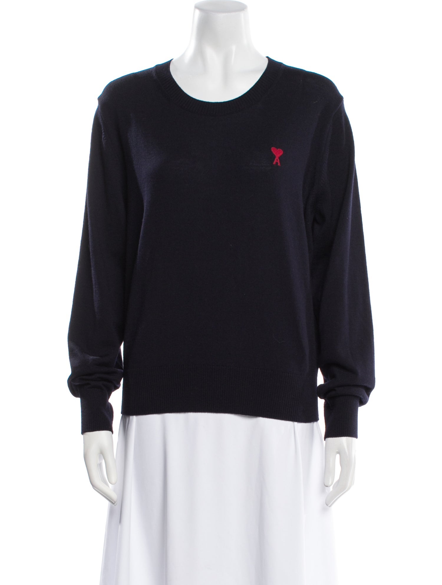 AMI Alexandre Mattiussi Merino Wool Scoop Neck Sweater