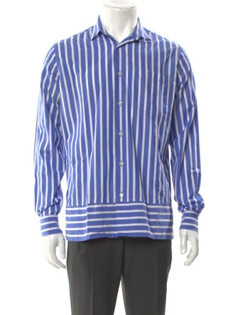 AMI Alexandre Mattiussi Striped Long Sleeve Shirt