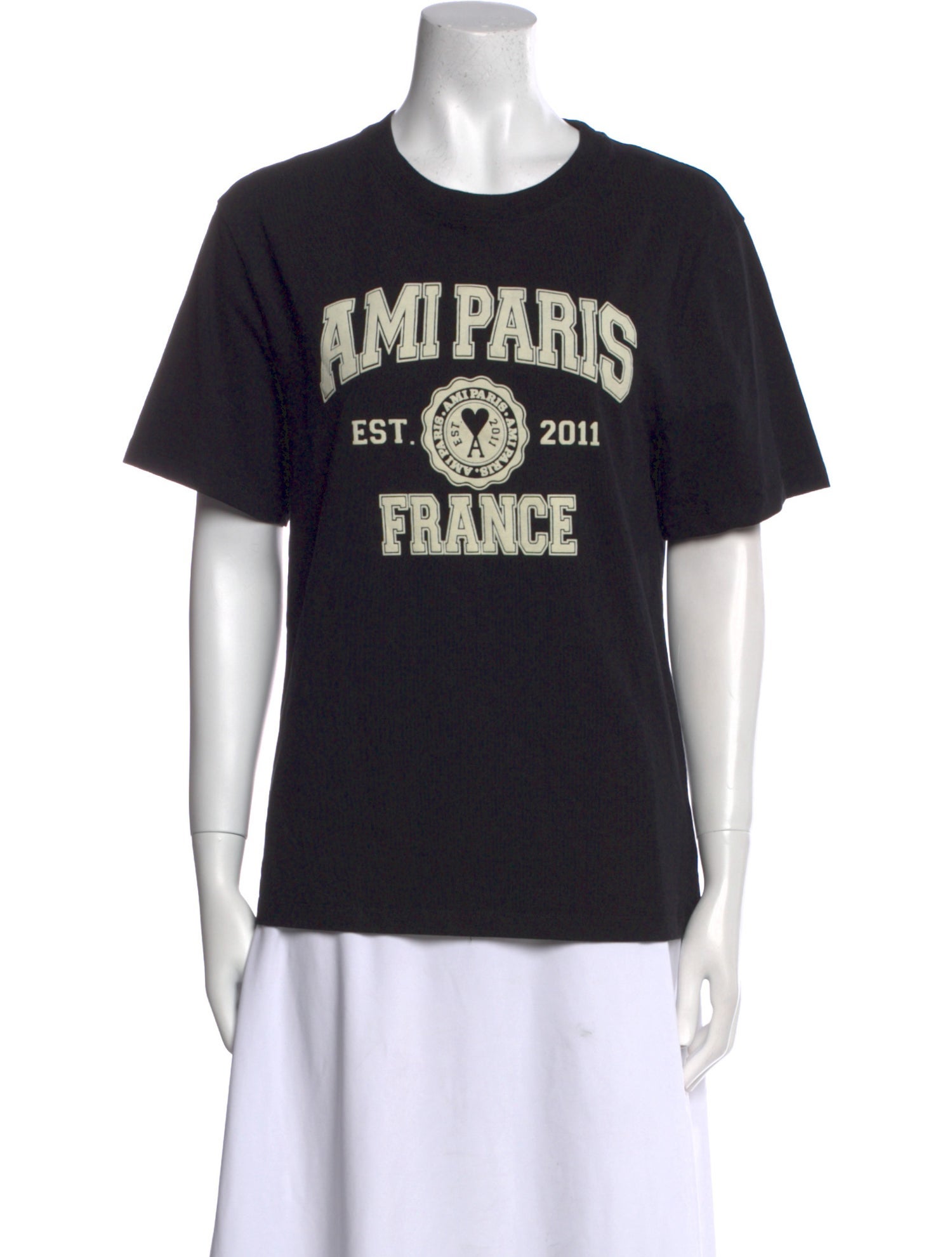AMI Alexandre Mattiussi Graphic Print Crew Neck T-Shirt