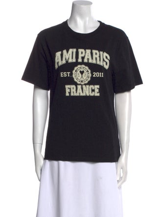 AMI Alexandre Mattiussi Graphic Print Crew Neck T-Shirt