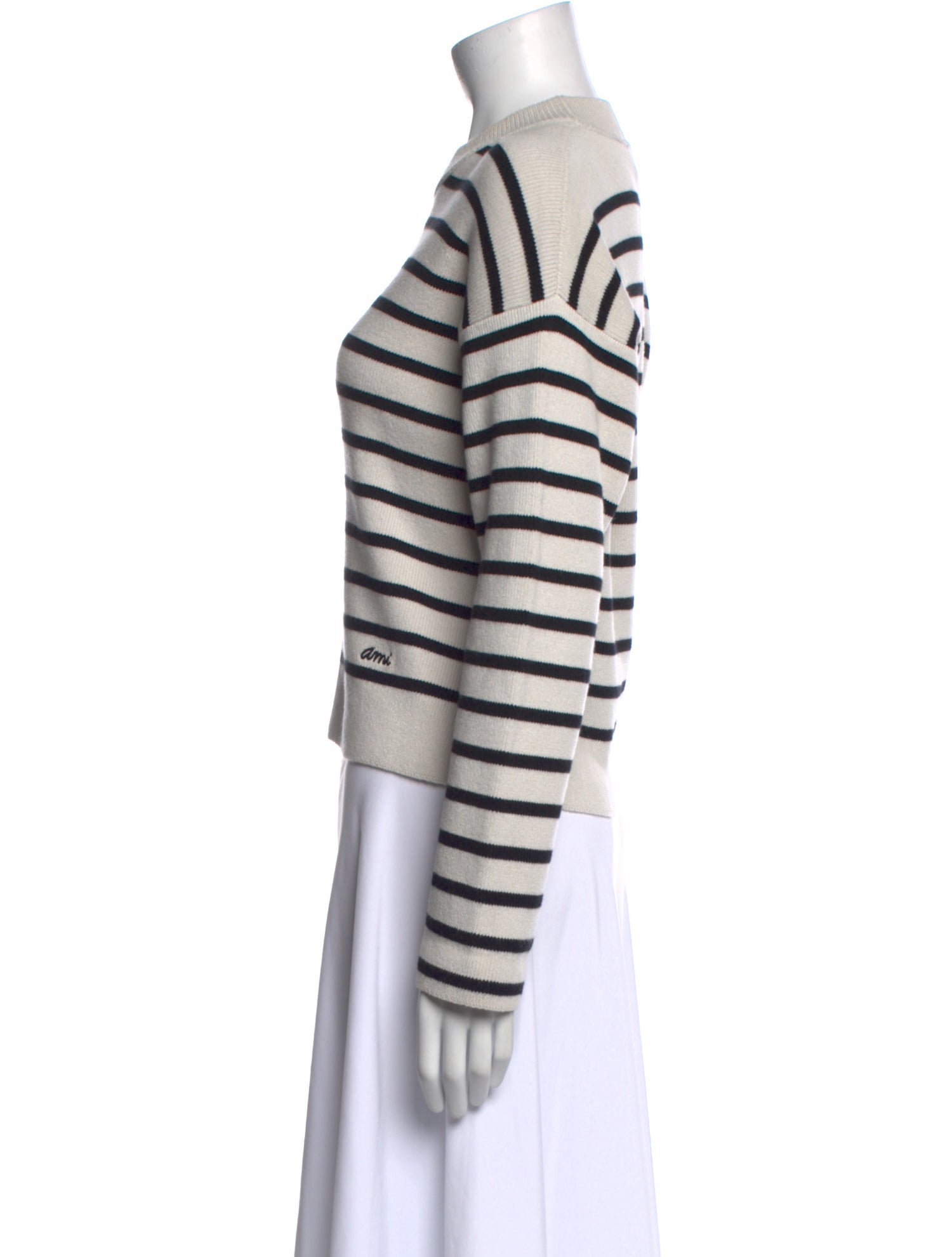 AMI Alexandre Mattiussi Striped Crew Neck Sweater