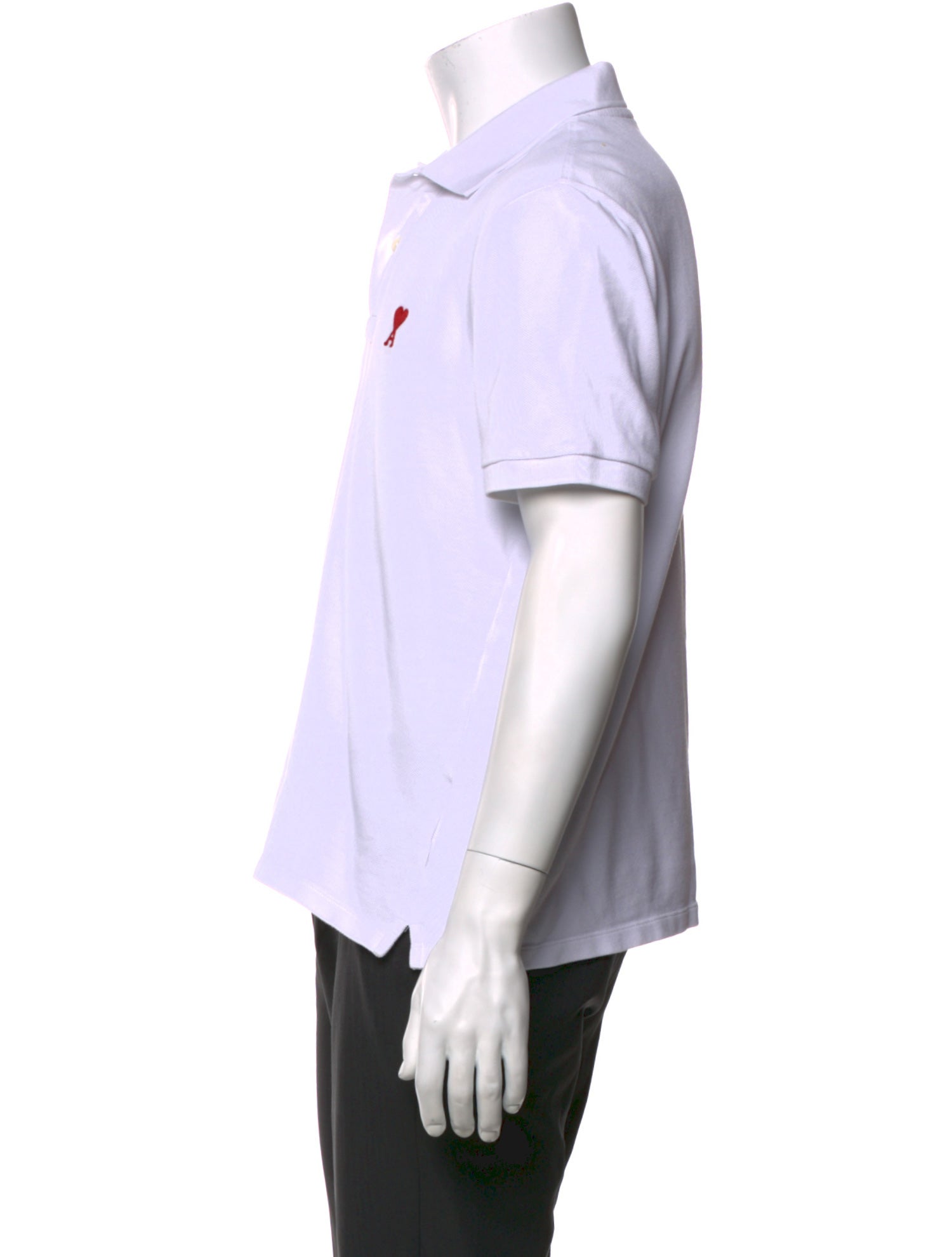 AMI Alexandre Mattiussi V-Neck Short Sleeve Polo Shirt