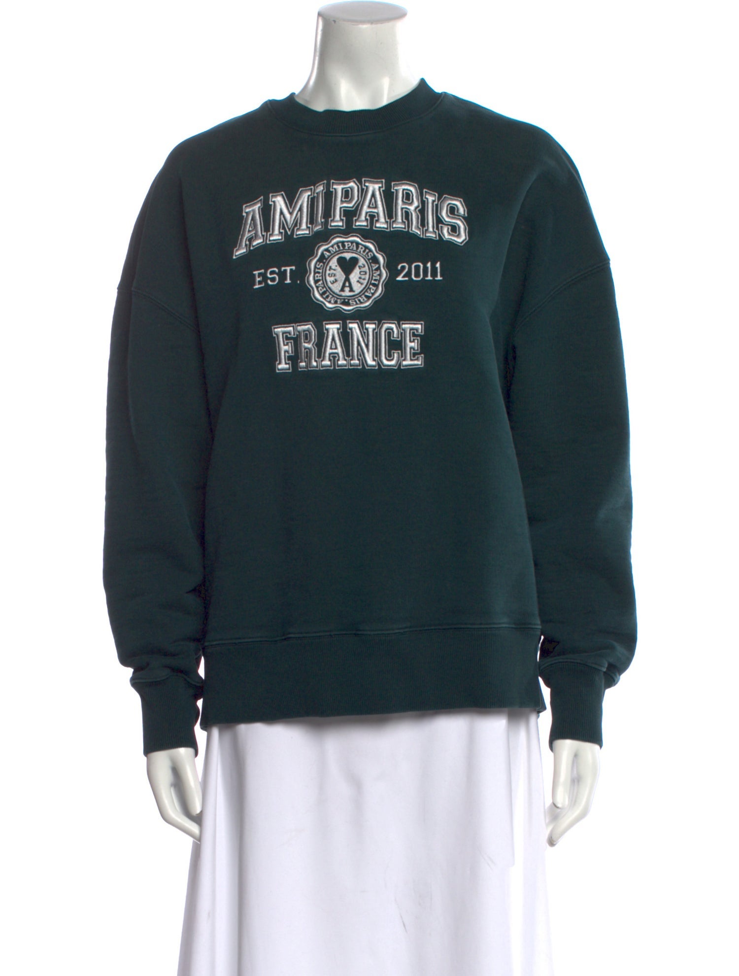 AMI Alexandre Mattiussi Graphic Print Crew Neck Sweatshirt