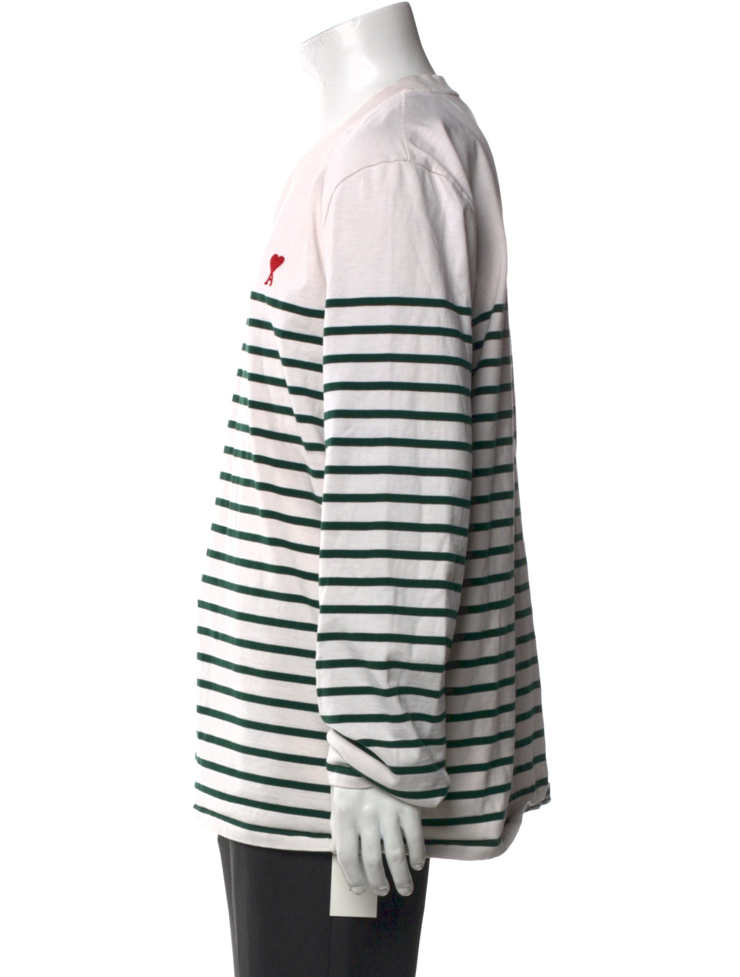 AMI Alexandre Mattiussi Striped Crew Neck Henley