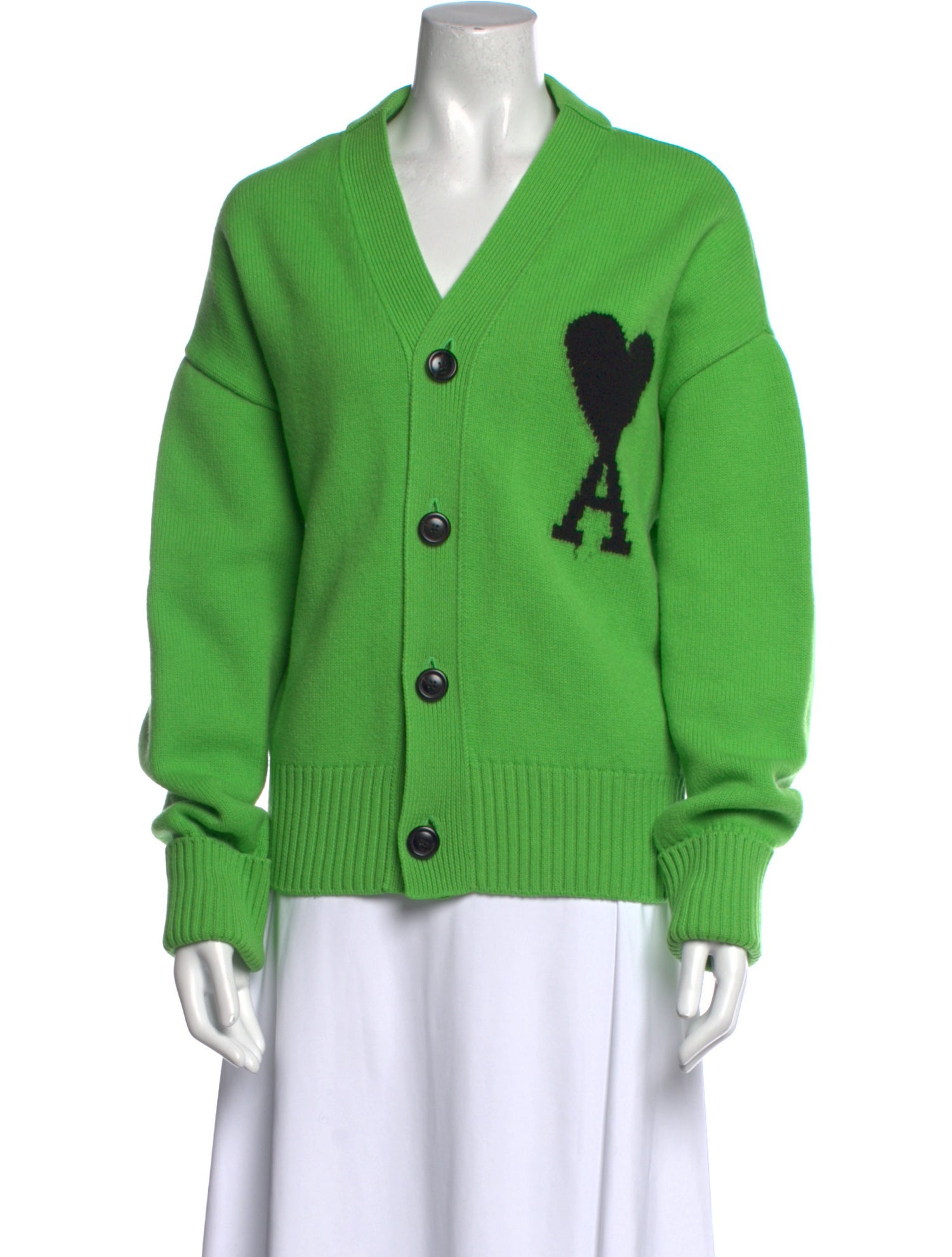 AMI Alexandre Mattiussi Virgin Wool Graphic Print Sweater