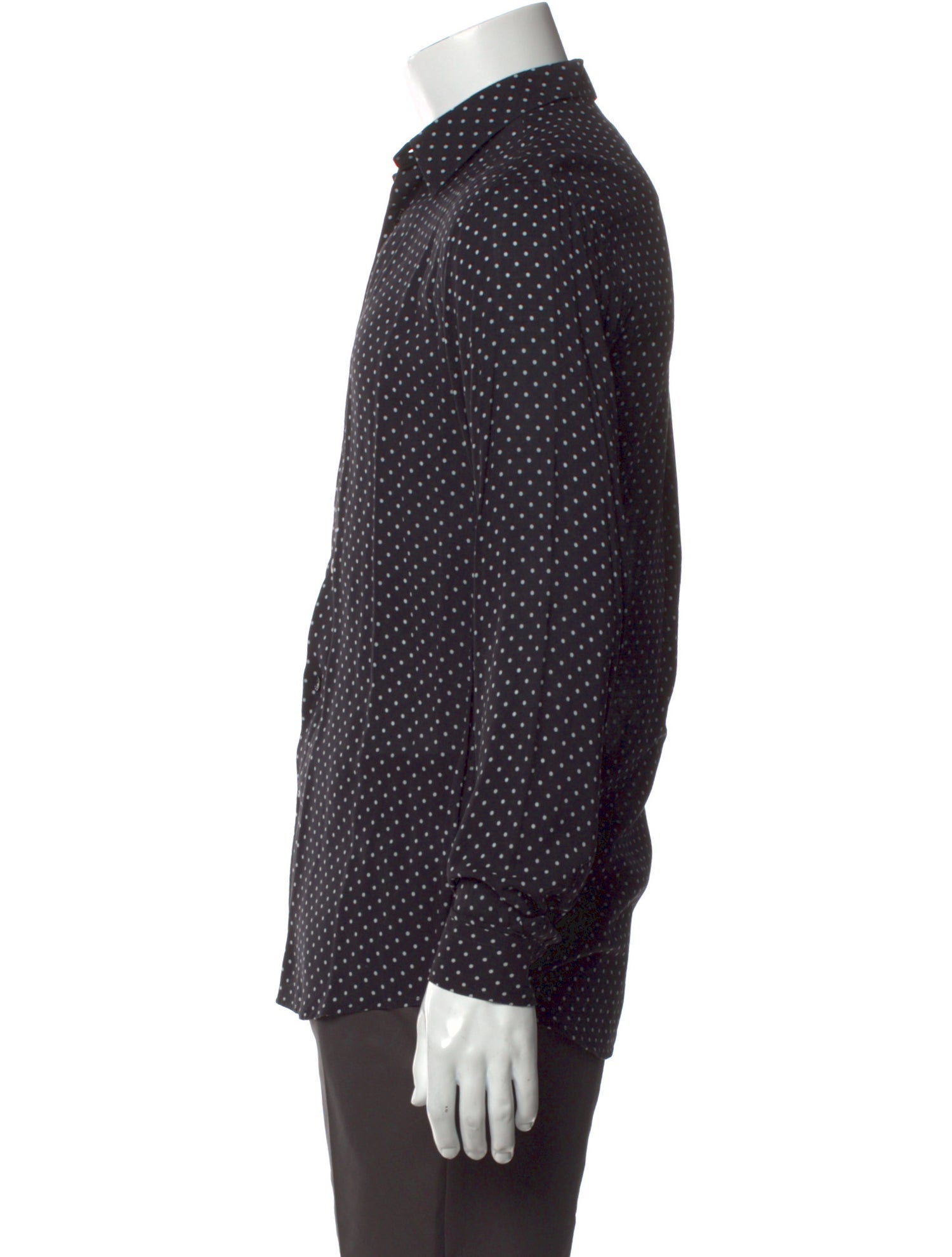 AMI Alexandre Mattiussi Polka Dot Print Long Sleeve Dress Shirt