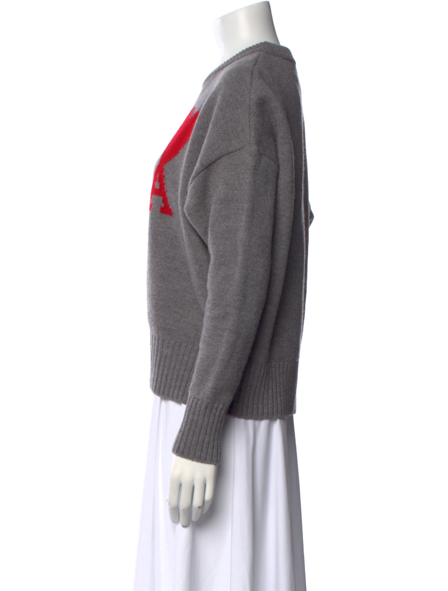 AMI Alexandre Mattiussi Virgin Wool Graphic Print Sweater