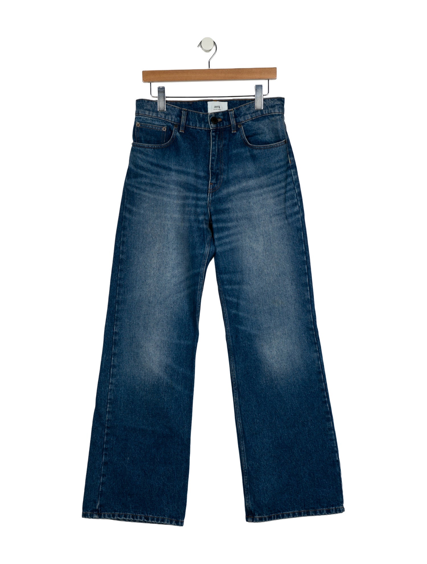 AMI Alexandre Mattiussi Mid-Rise Wide Leg Jeans