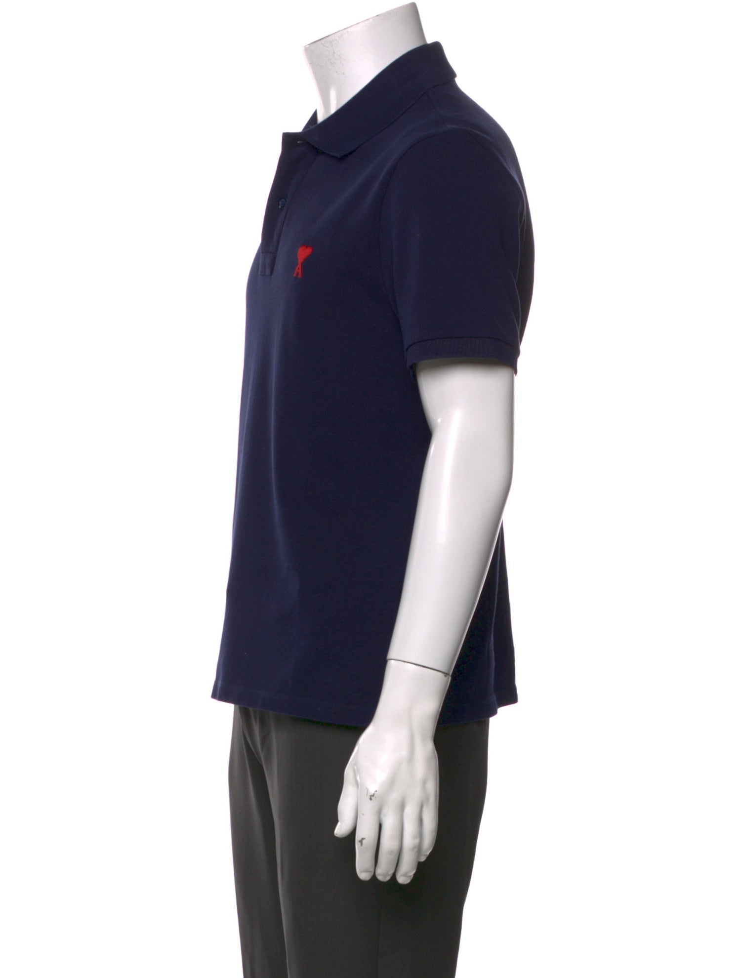 AMI Alexandre Mattiussi Collar Short Sleeve Polo Shirt