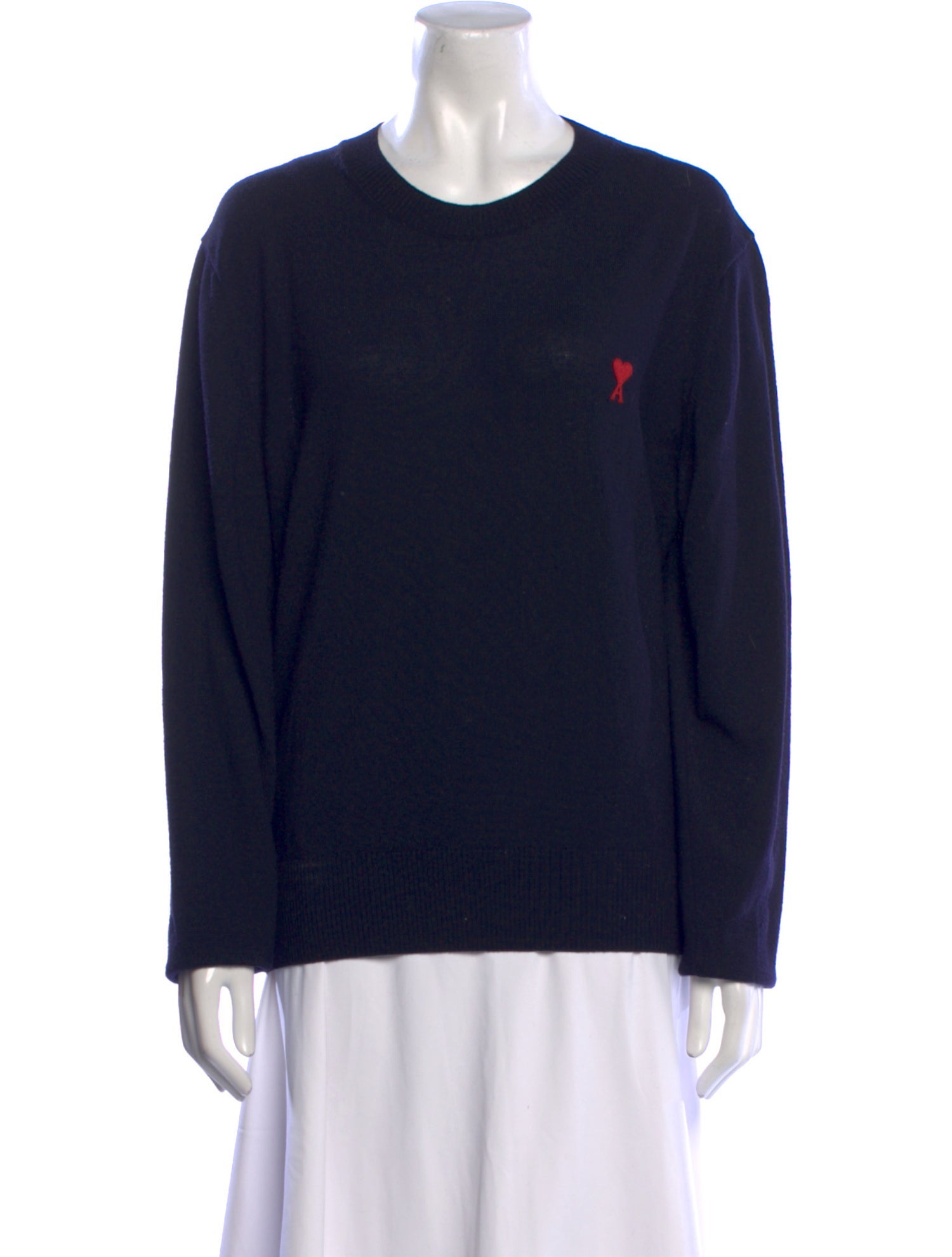 AMI Alexandre Mattiussi Merino Wool Crew Neck Sweater