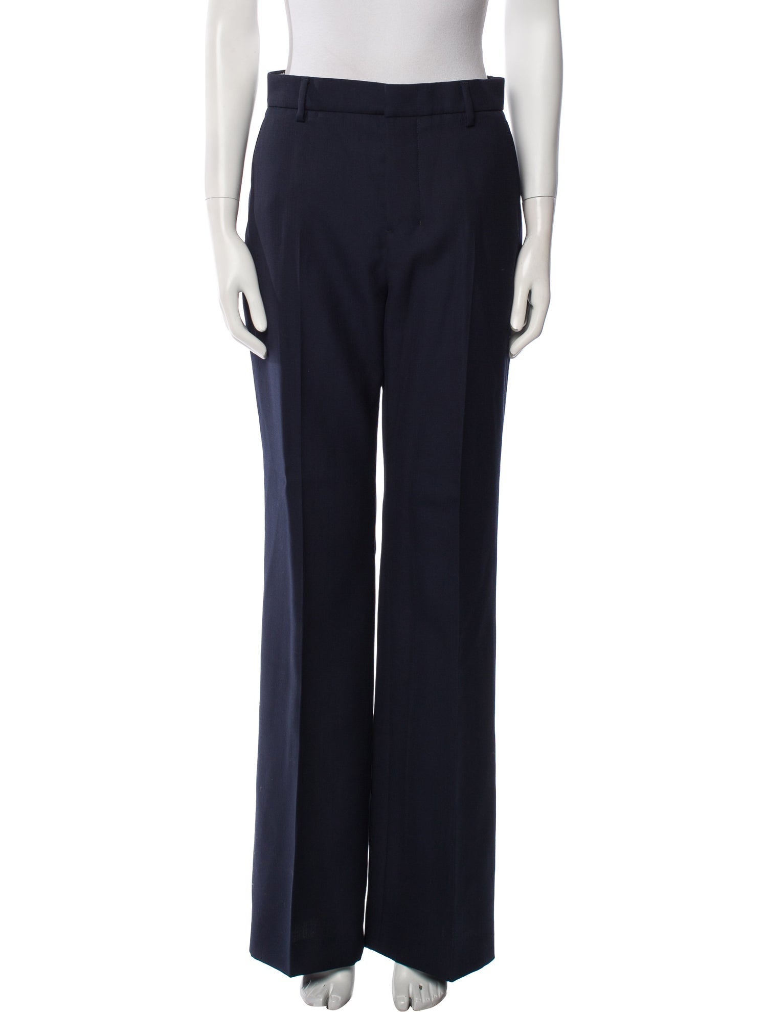 AMI Alexandre Mattiussi Virgin Wool Wide Leg Pants