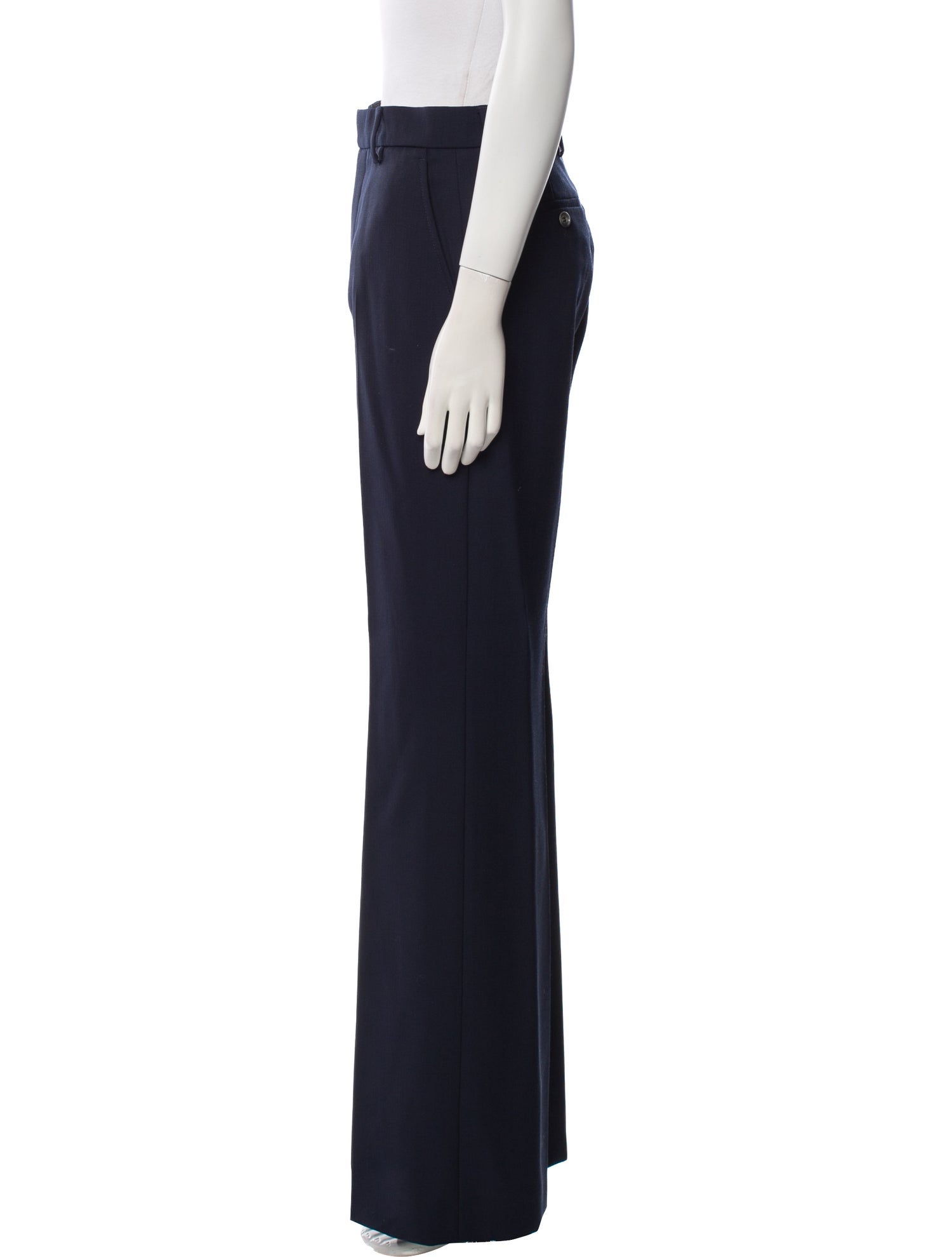 AMI Alexandre Mattiussi Virgin Wool Wide Leg Pants