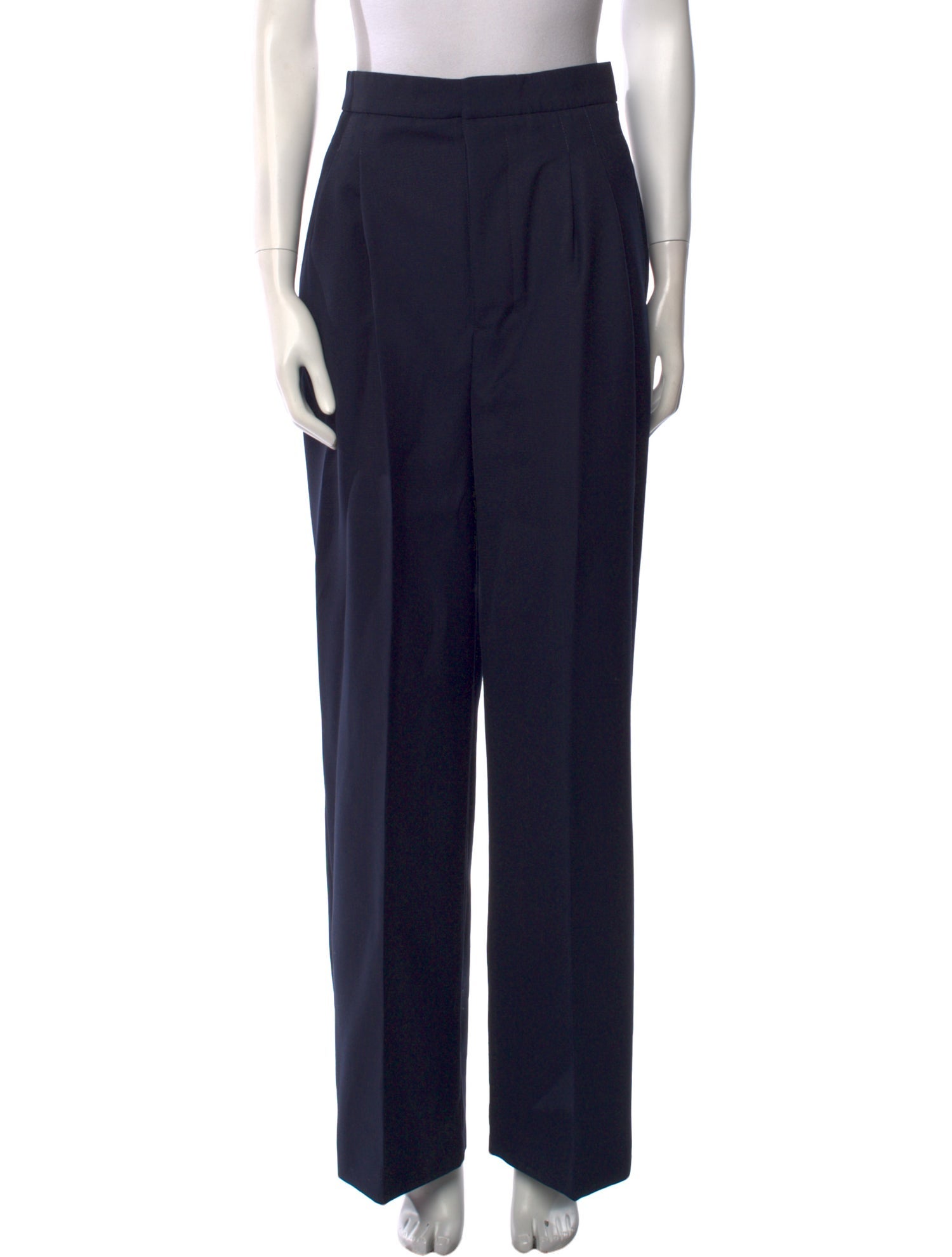 AMI Alexandre Mattiussi Virgin Wool Wide Leg Pants