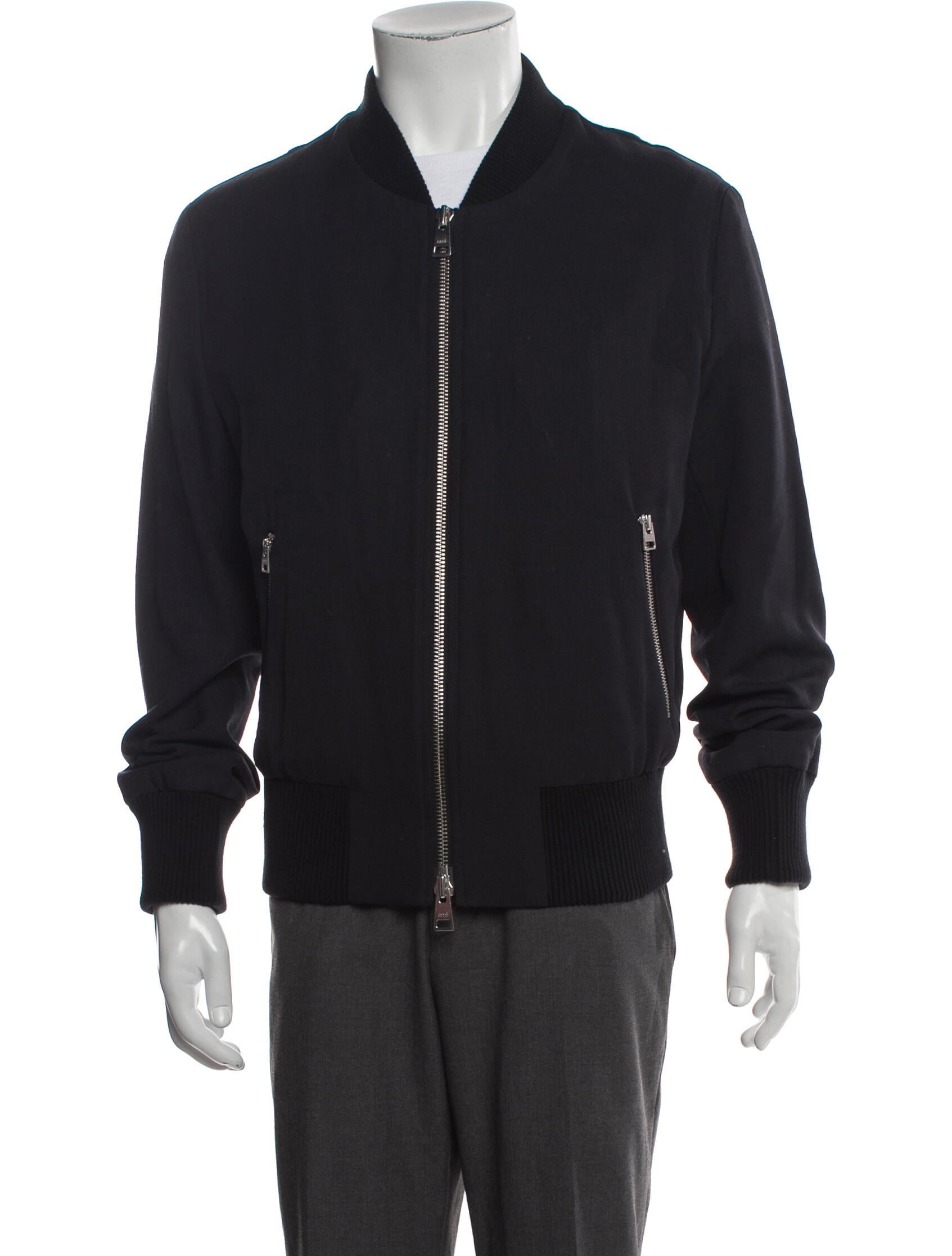 AMI Alexandre Mattiussi Wool Bomber Jacket