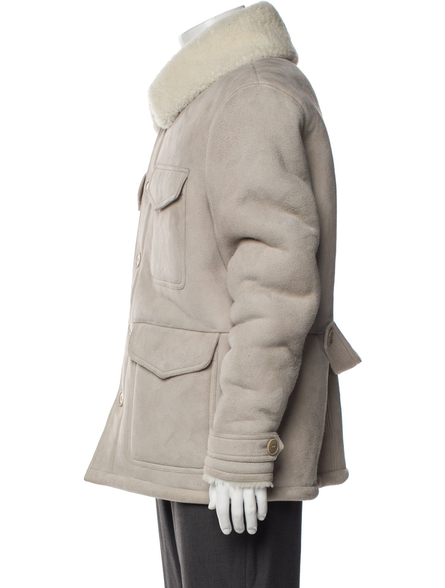 AMI Alexandre Mattiussi Shearling Utility Jacket