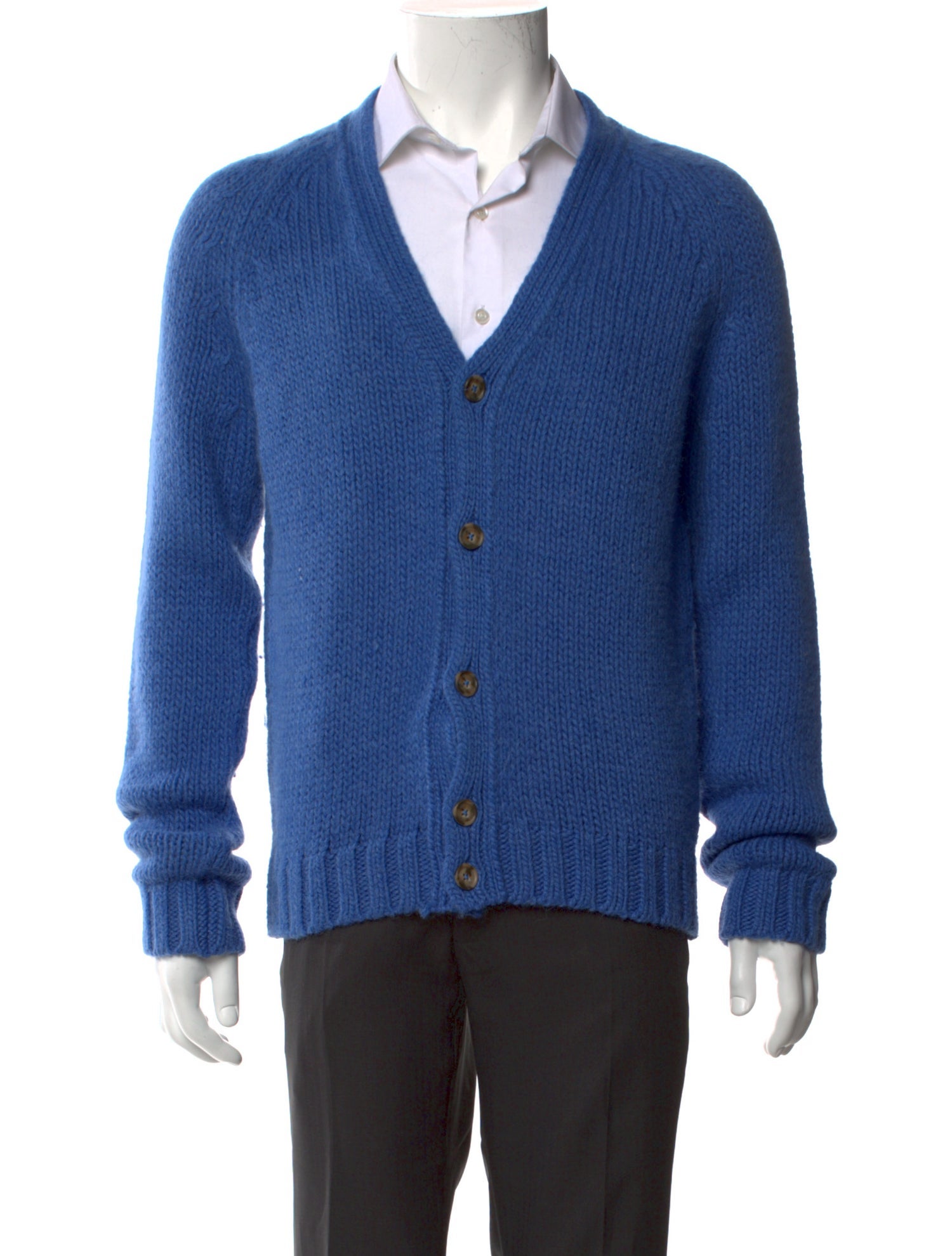 AMI Alexandre Mattiussi Merino Wool V-Neck Cardigan