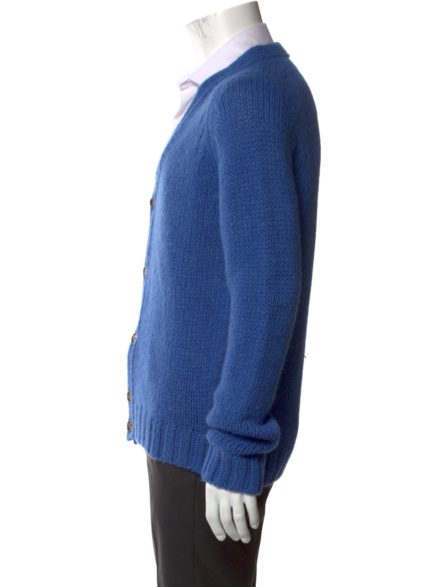 AMI Alexandre Mattiussi Merino Wool V-Neck Cardigan