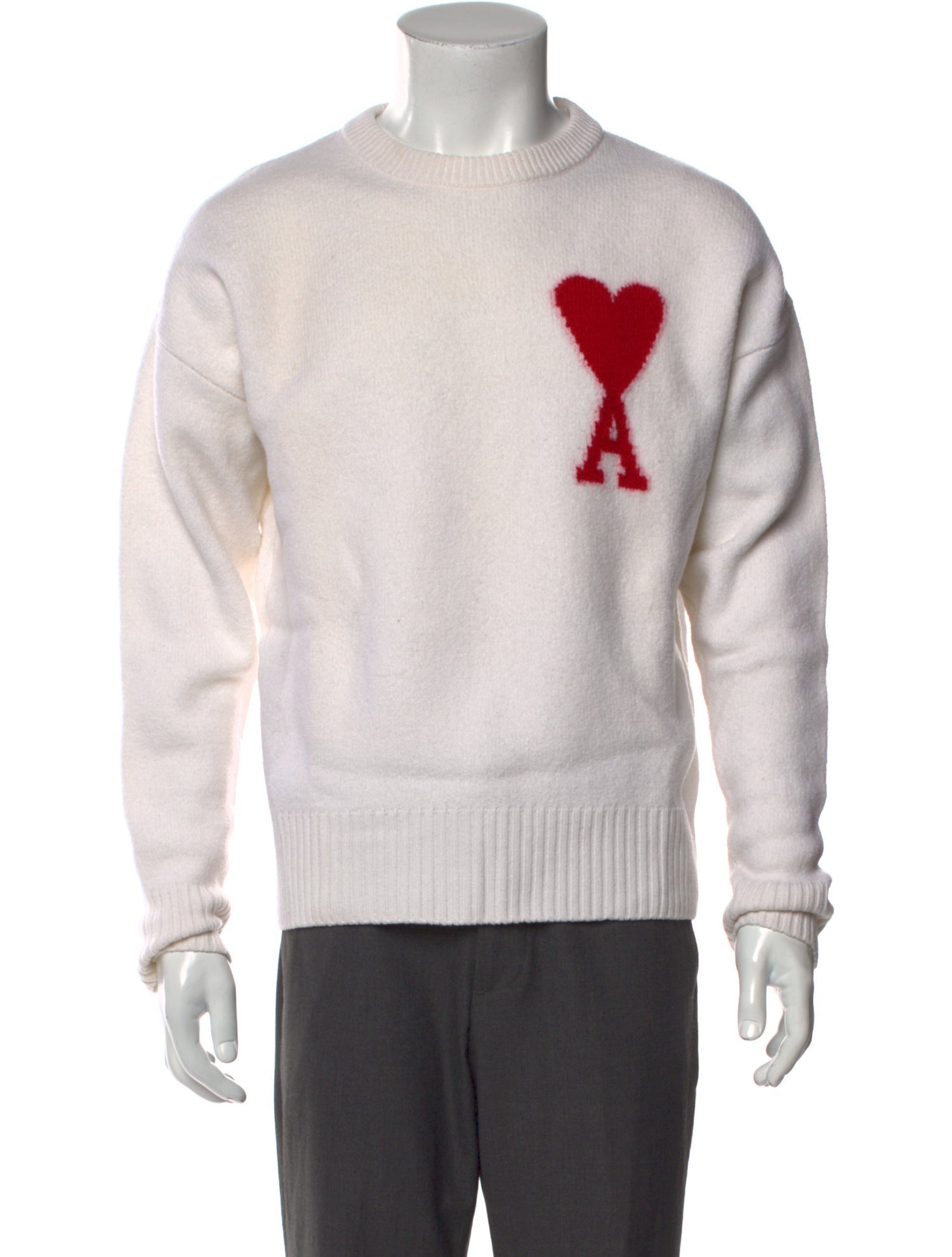 AMI Alexandre Mattiussi Virgin Wool Graphic Print Pullover