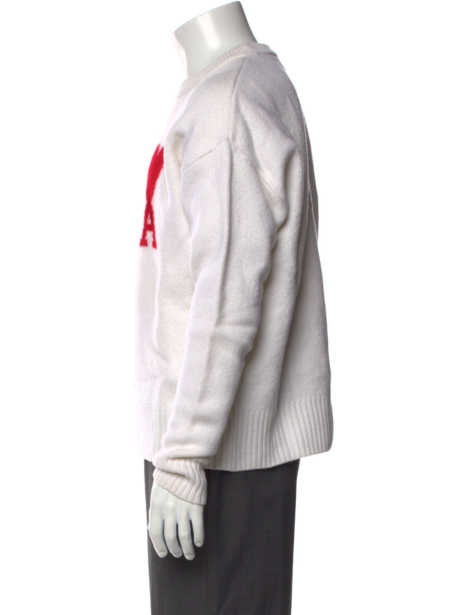 AMI Alexandre Mattiussi Virgin Wool Graphic Print Pullover