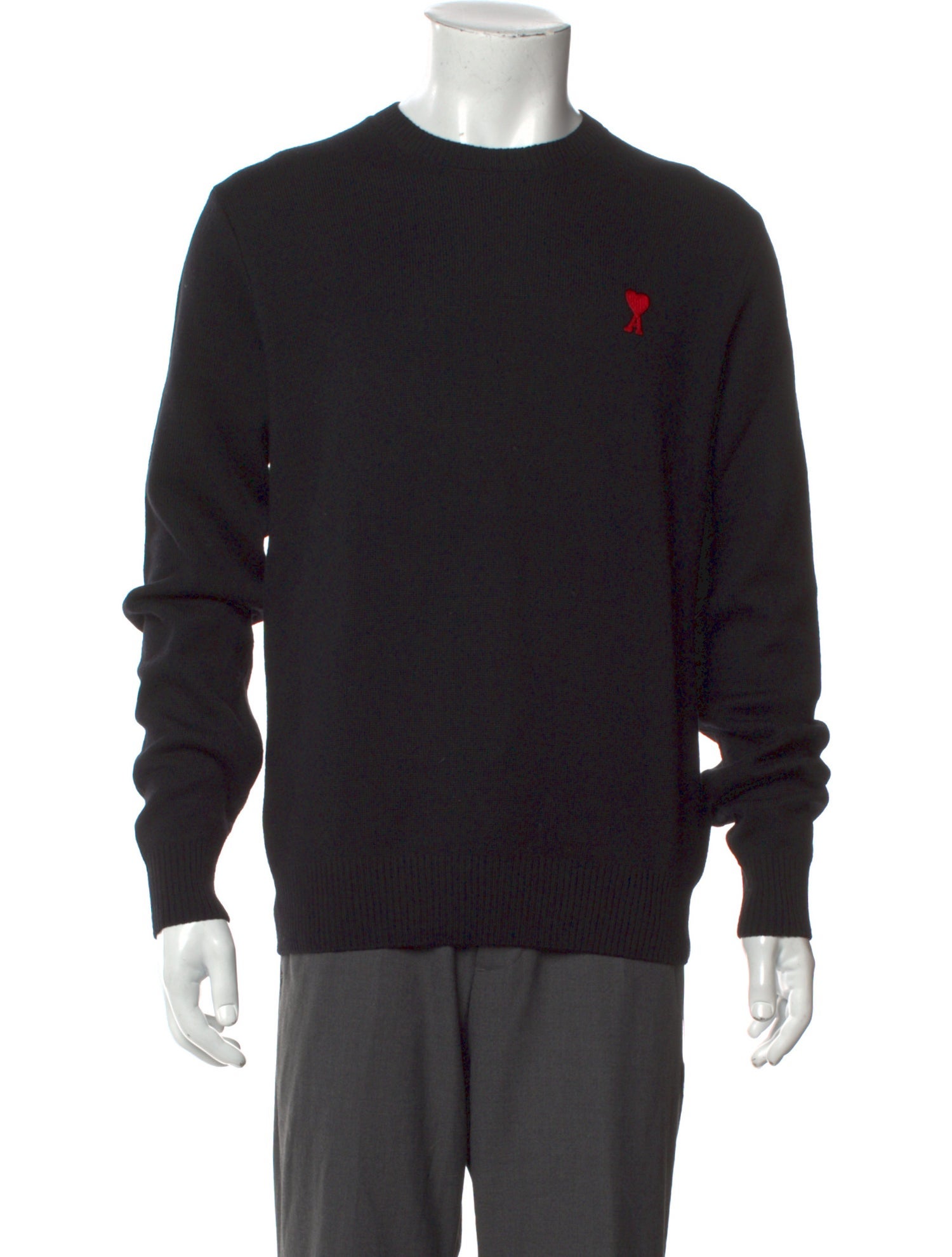 AMI Alexandre Mattiussi Merino Wool Crew Neck Pullover