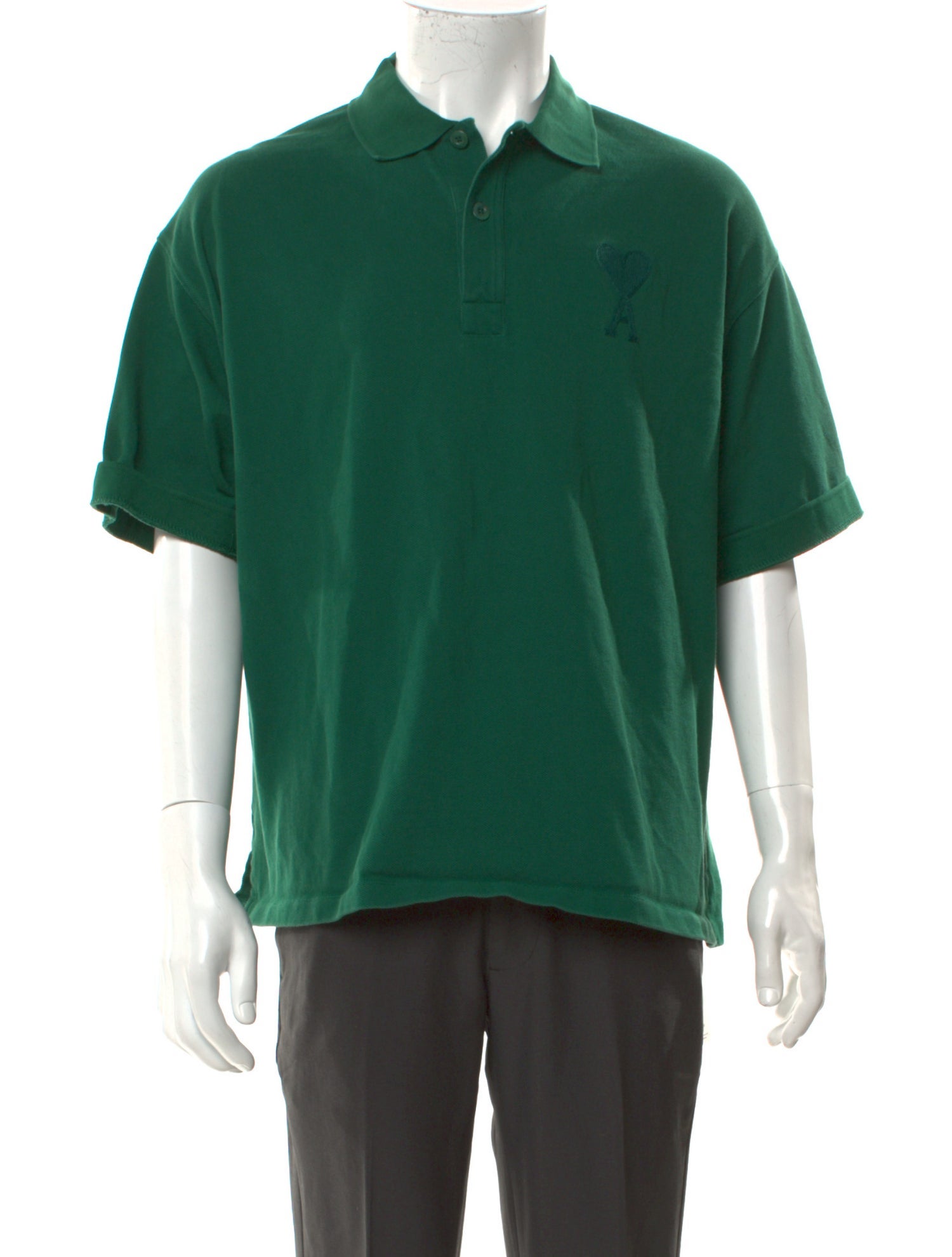 AMI Alexandre Mattiussi Collar Short Sleeve Polo Shirt