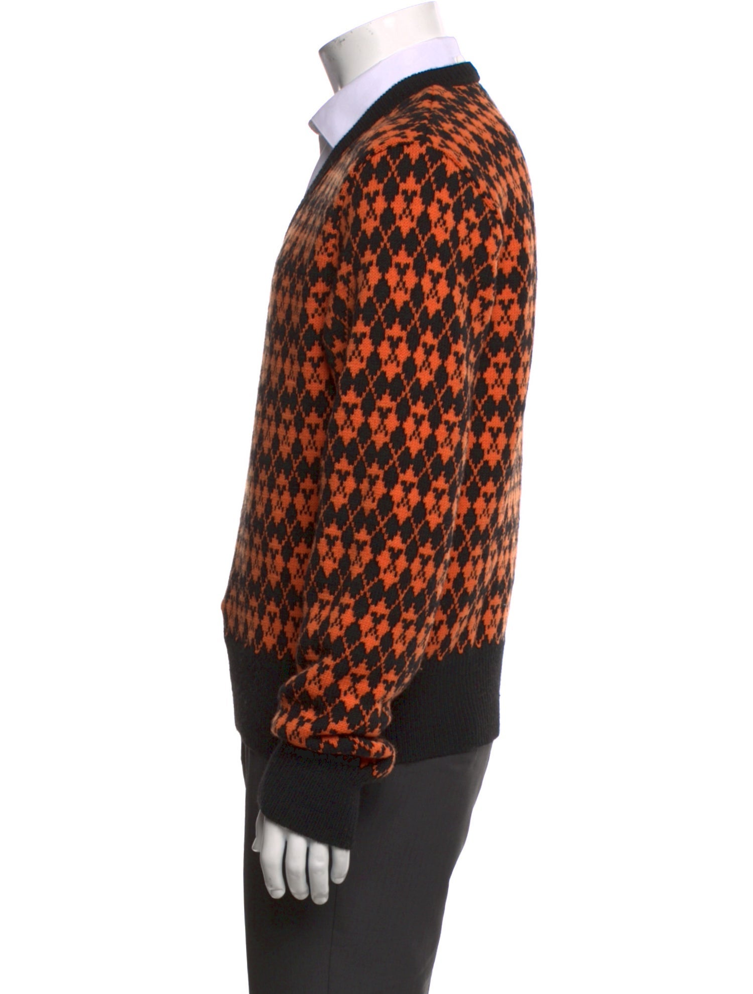 AMI Alexandre Mattiussi Printed V-Neck Pullover