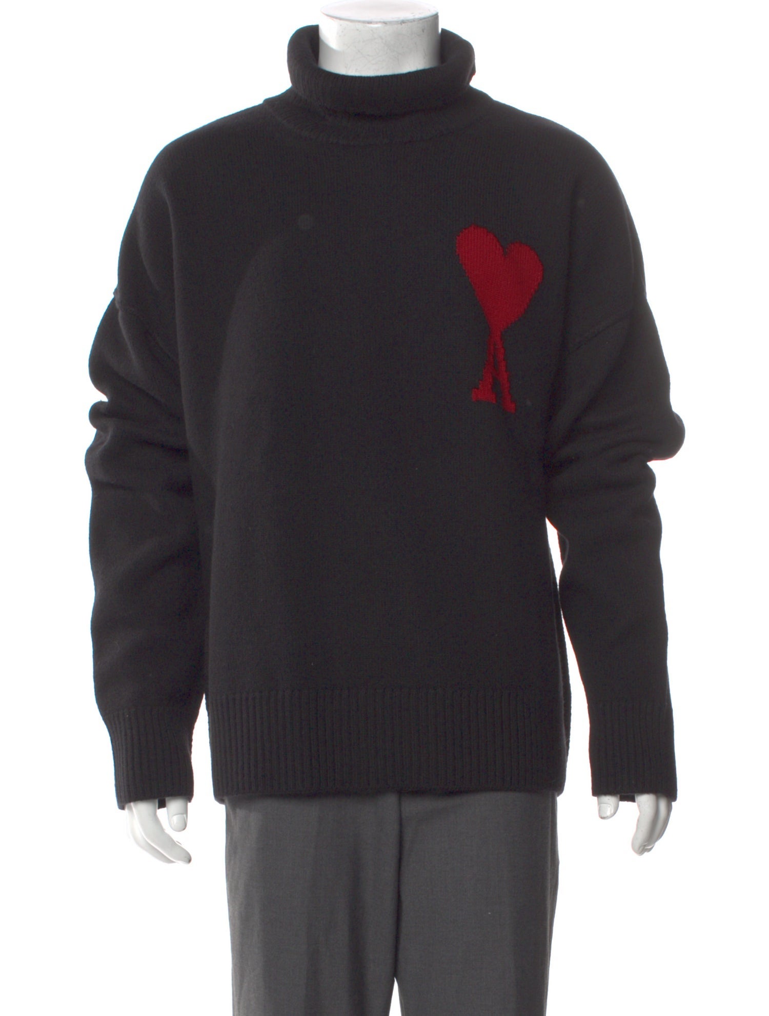 AMI Alexandre Mattiussi Virgin Wool Graphic Print Pullover