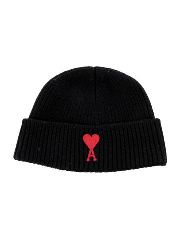 Pre-owned Ami Alexandre Mattiussi Embroidered Knit Beanie In Multi