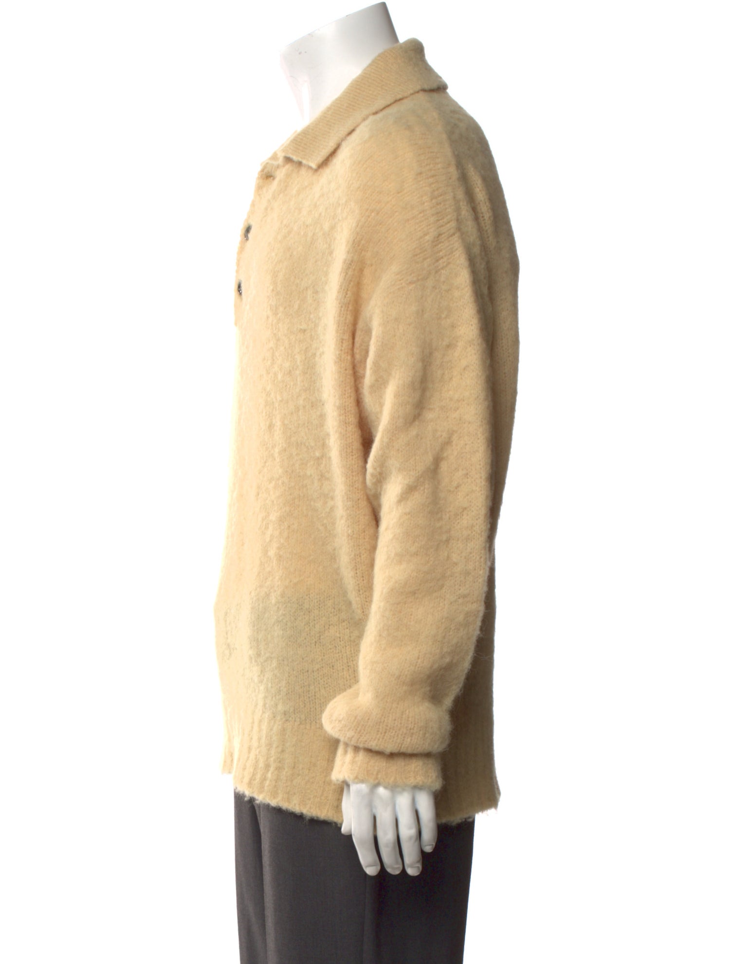 AMI Alexandre Mattiussi Collar Long Sleeve Polo Sweater w/ Tags