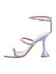 Amina Muaddi Gilda Patent Leather Sandals