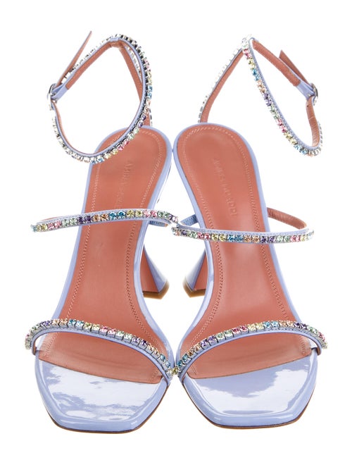 Amina Muaddi Gilda Patent Leather Sandals
