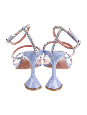 Amina Muaddi Gilda Patent Leather Sandals