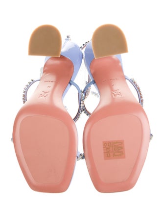 Amina Muaddi Gilda Patent Leather Sandals