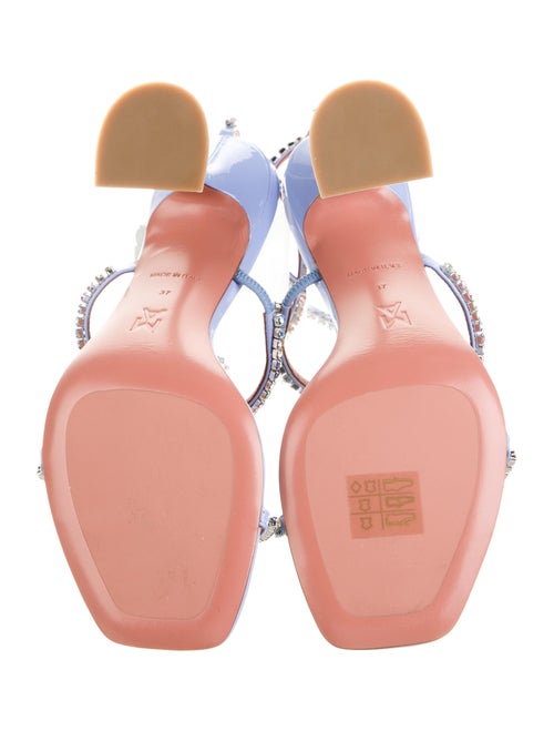 Amina Muaddi Gilda Patent Leather Sandals