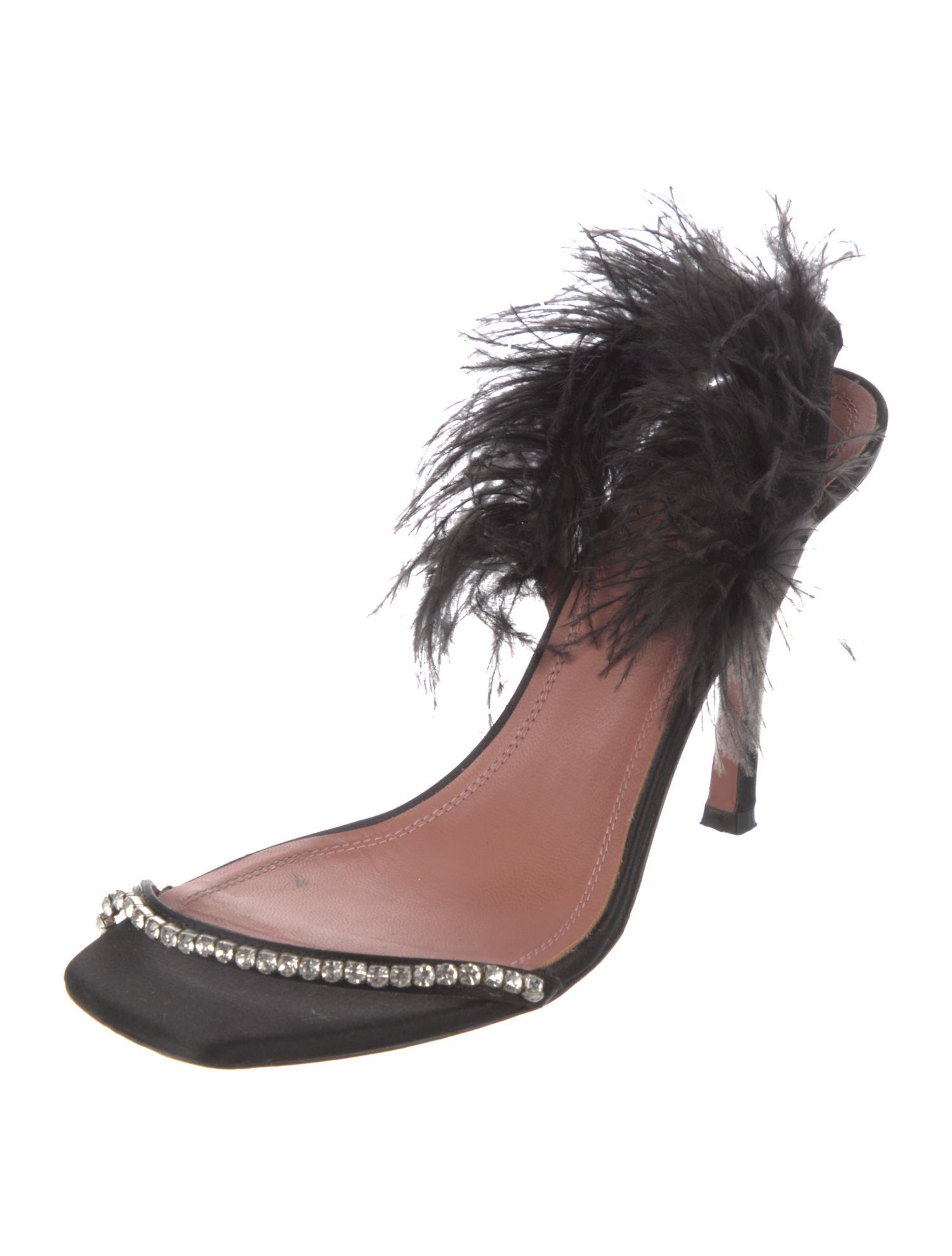 Amina Muaddi Adwoa Satin Sandals