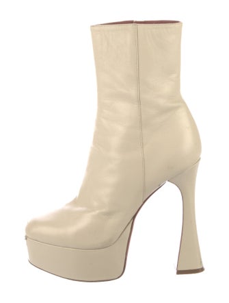 Amina Muaddi Leather Boots