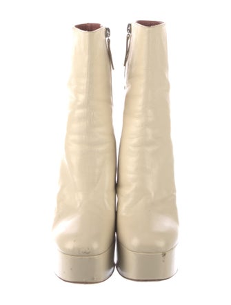 Amina Muaddi Leather Boots