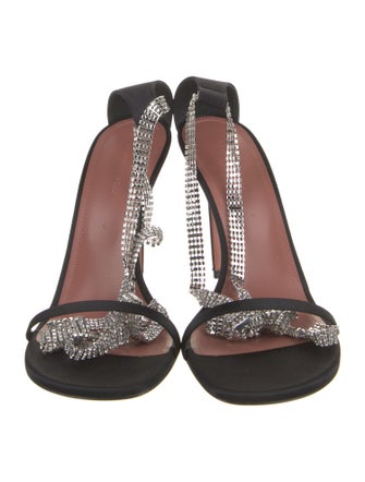 Amina Muaddi Giorgia Sandals Satin Sandals