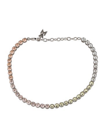 Amina Muaddi Anklets Crystal Tennis Anklet