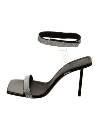 Amina Muaddi Rih Crystal Embellishments Sandals