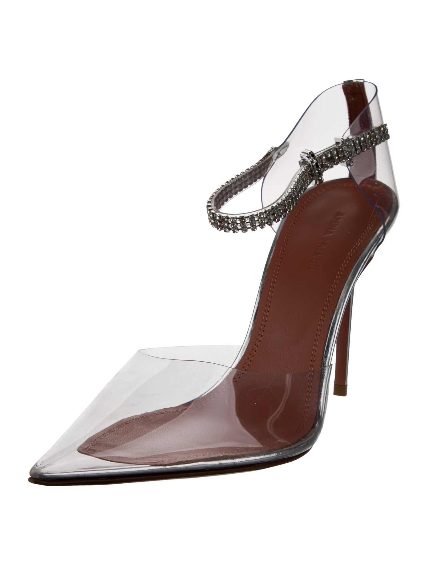 Amina Muaddi Ursina PVC D'Orsay Pumps