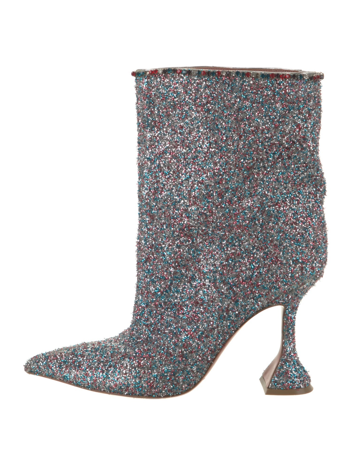 Amina Muaddi Crystal Embellishments Boots