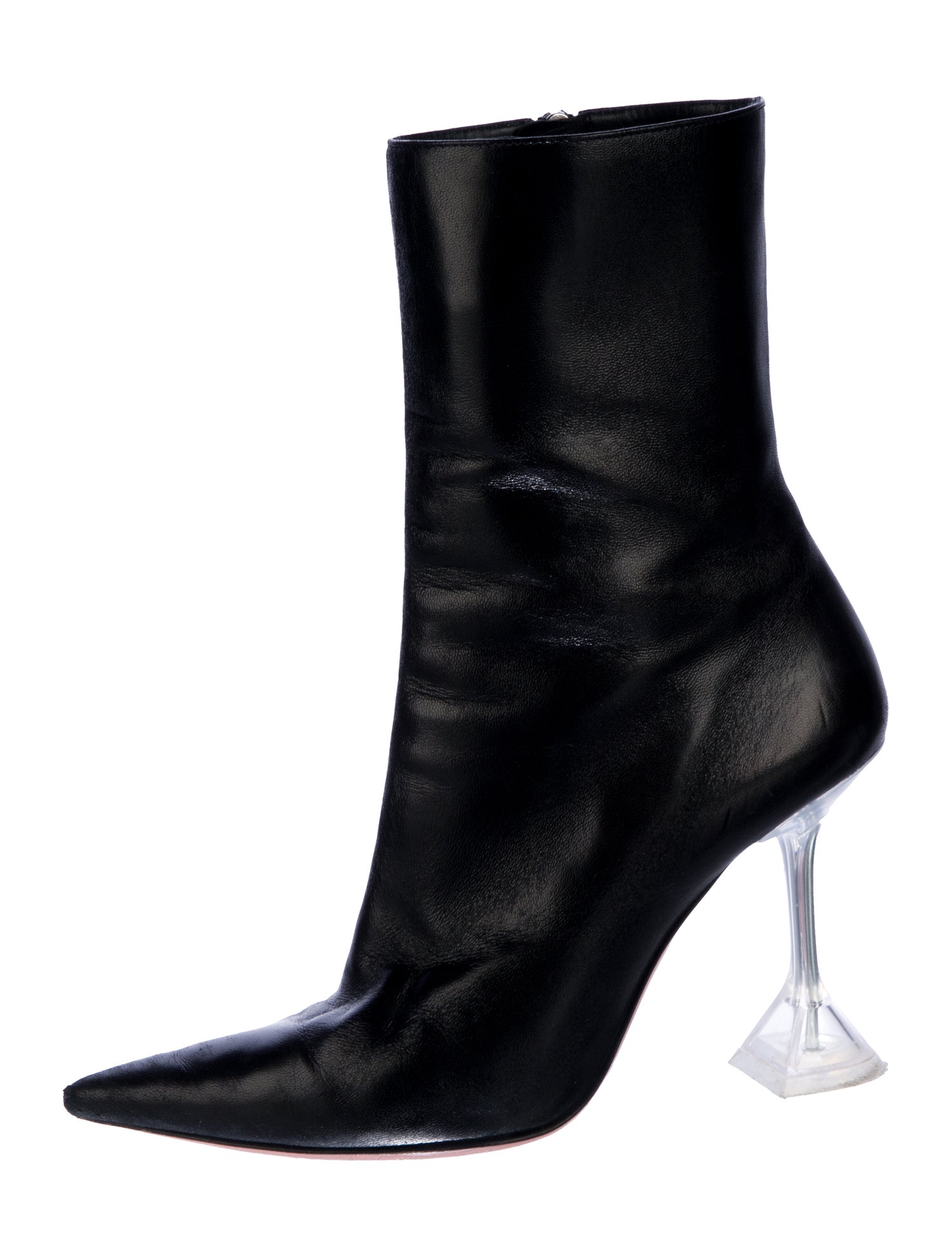 Amina Muaddi Leather Boots