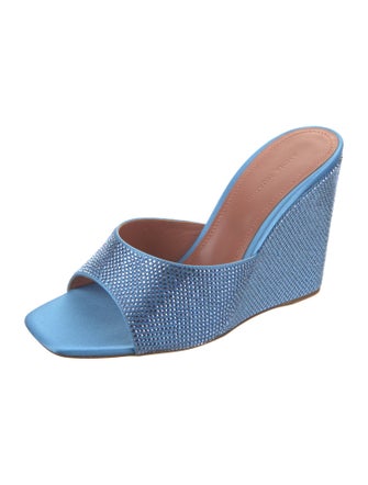 Amina Muaddi Lupita Satin Slides