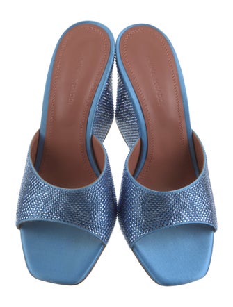 Amina Muaddi Lupita Satin Slides