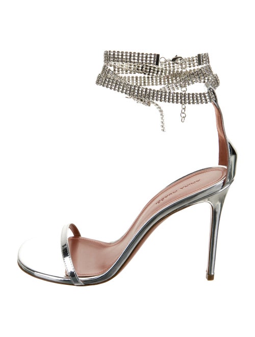 Amina Muaddi Giorgia Leather Sandals