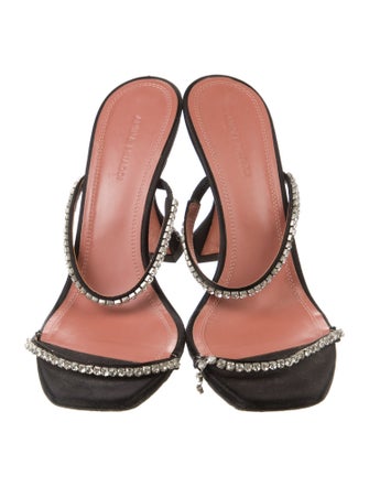 Amina Muaddi Gilda Satin Slides