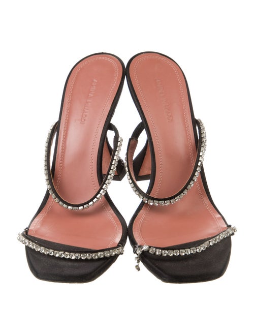 Amina Muaddi Gilda Satin Slides