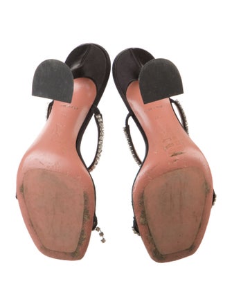 Amina Muaddi Gilda Satin Slides